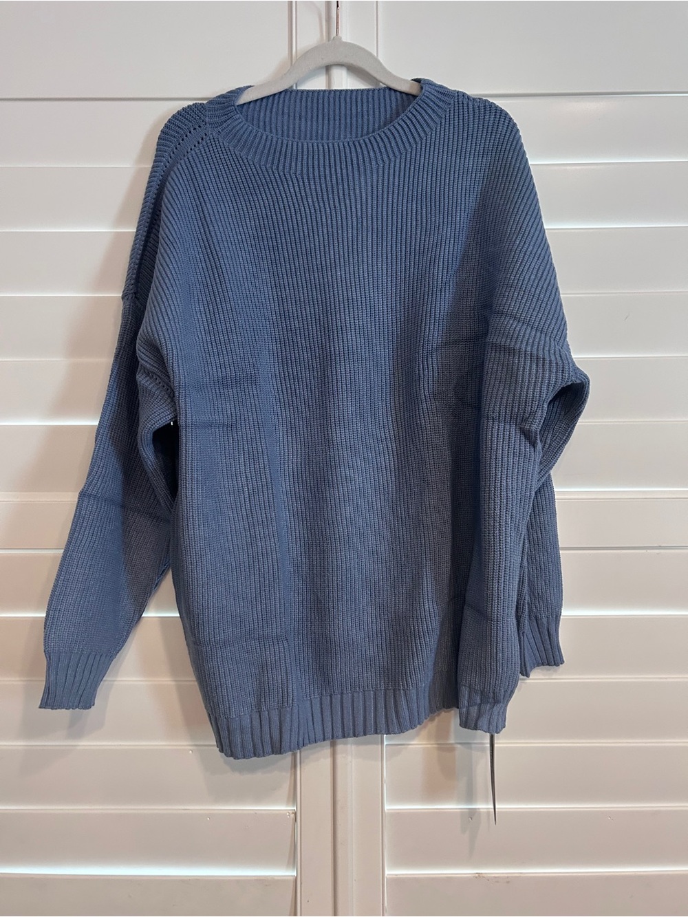 Saukole Crewneck Oversized Sweater Blue Size Large